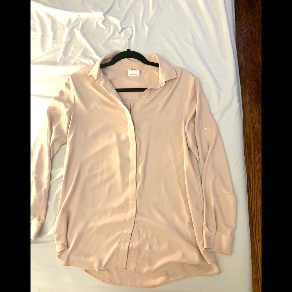 DKNY Womens Dress Shirt Blouse